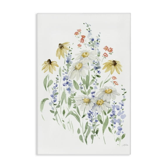 Stupell Industries Soft Summer Garden Botanical & Floral Painting Gallery Wrapped Canvas Art Print Wall Art, 16 x 24