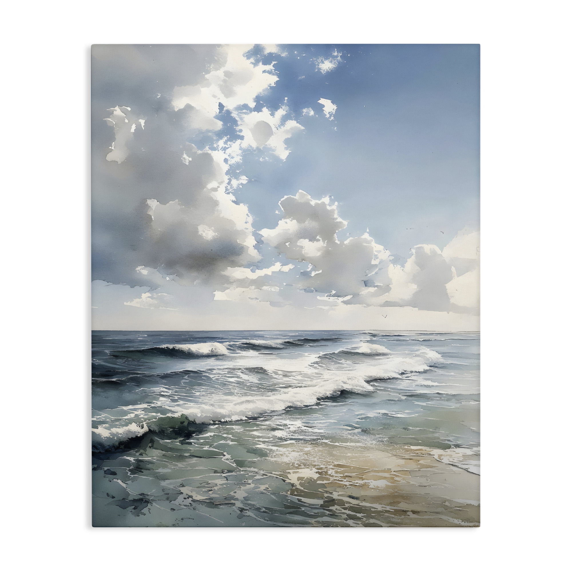Stupell Industries Soft Waves & Clouds Canvas Wall Art, design by Franklyn Gregory