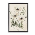 thumbnail image 1 of Stupell Industries Traditional Soft White Anemone Floral Black Floating Frame Canvas Art, 21 x 31, by Petals Prints Design, 1 of 8