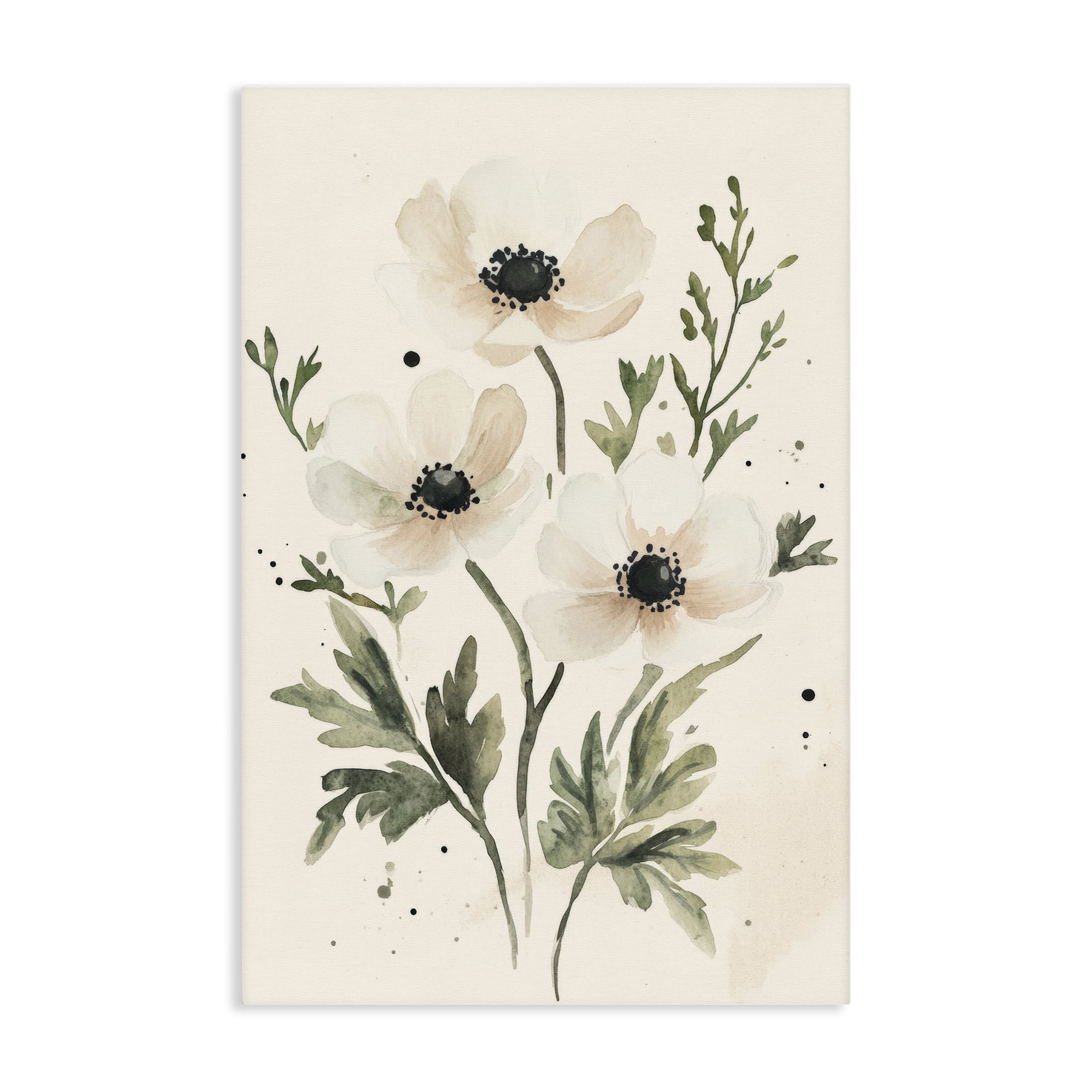 Stupell Industries Soft White Anemone Floral Canvas Wall Art, design by Petal Prints Design