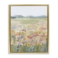 thumbnail image 1 of Stupell Industries Soft Wildflower Meadow Landscape Painting Gold Floater Framed Art Print Wall Art, 17 x 21, 1 of 10