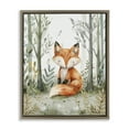 thumbnail image 1 of Stupell Industries Soft Woodland Fox Landscape & Nature Painting Brown Floater Framed Canvas Art Print Wall Art, 25 x 31, 1 of 10