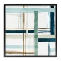 Stupell Industries Soft Woven Pattern Abstract Painting Black Framed Art Print Wall Art, 12 x 12