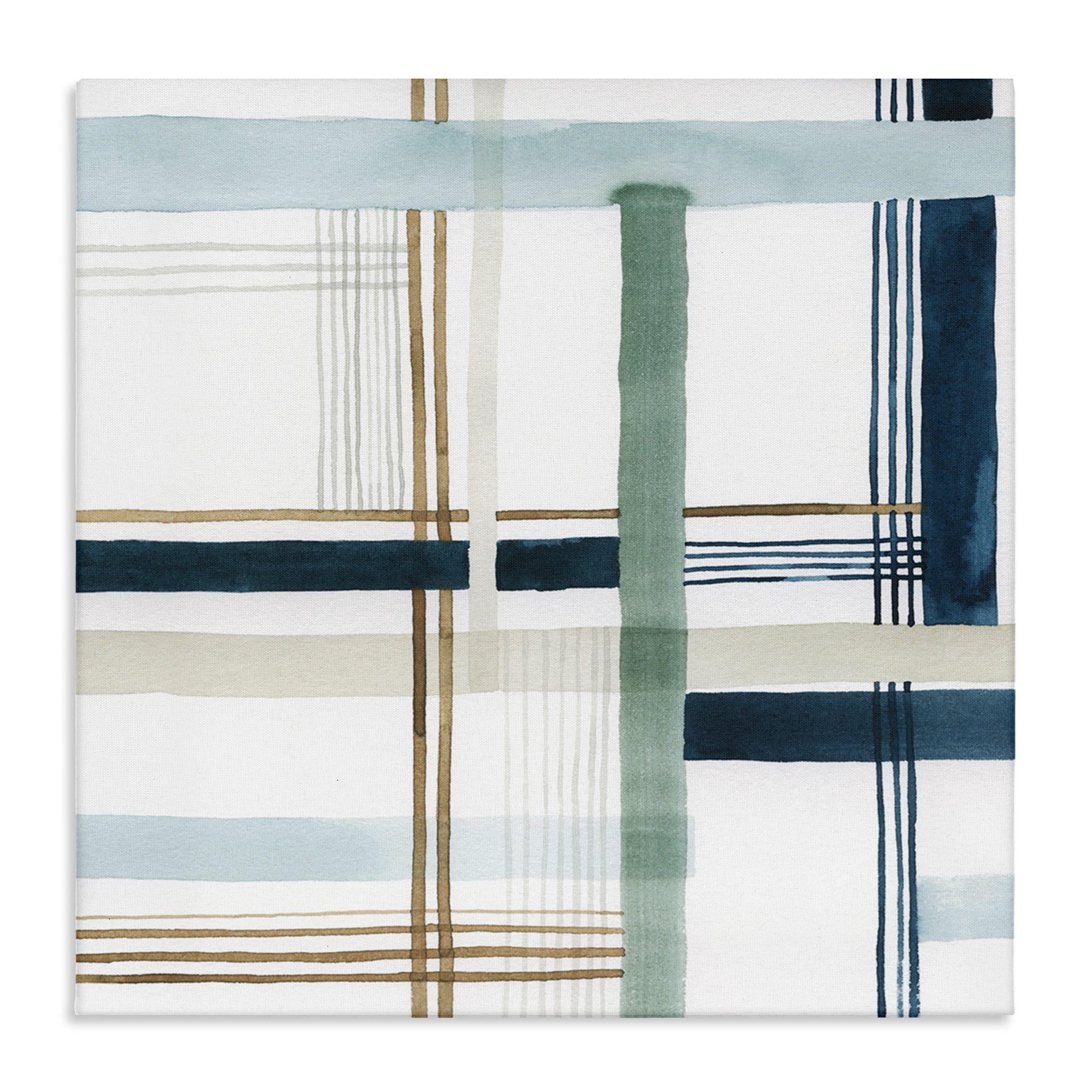 Stupell Industries Soft Woven Pattern Abstract Painting Gallery Wrapped Canvas Art Print Wall Art, 17 x 17