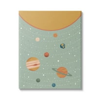 Stupell Industries Solar System Geometric Macrocosm Planetary Guide Terrestrial Education,16 x 20, Design by Nancy McKenzie