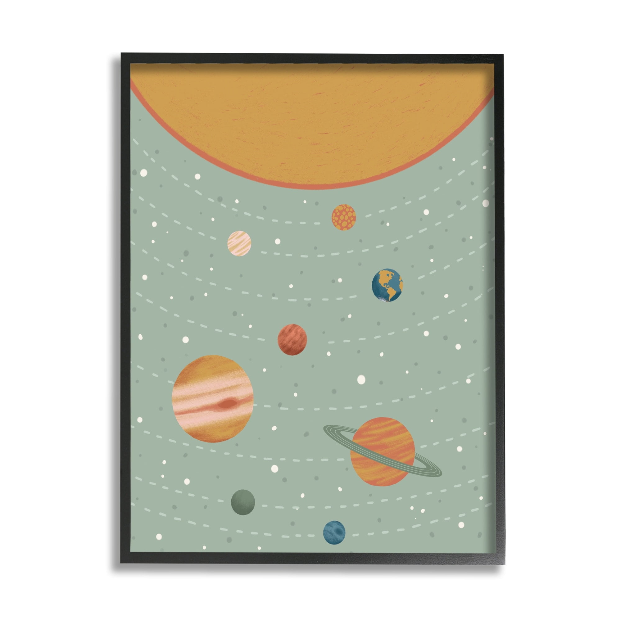 Stupell Industries Solar System Geometric Macrocosm Planetary Guide Terrestrial Education,24 x 30, Design by Nancy McKenzie