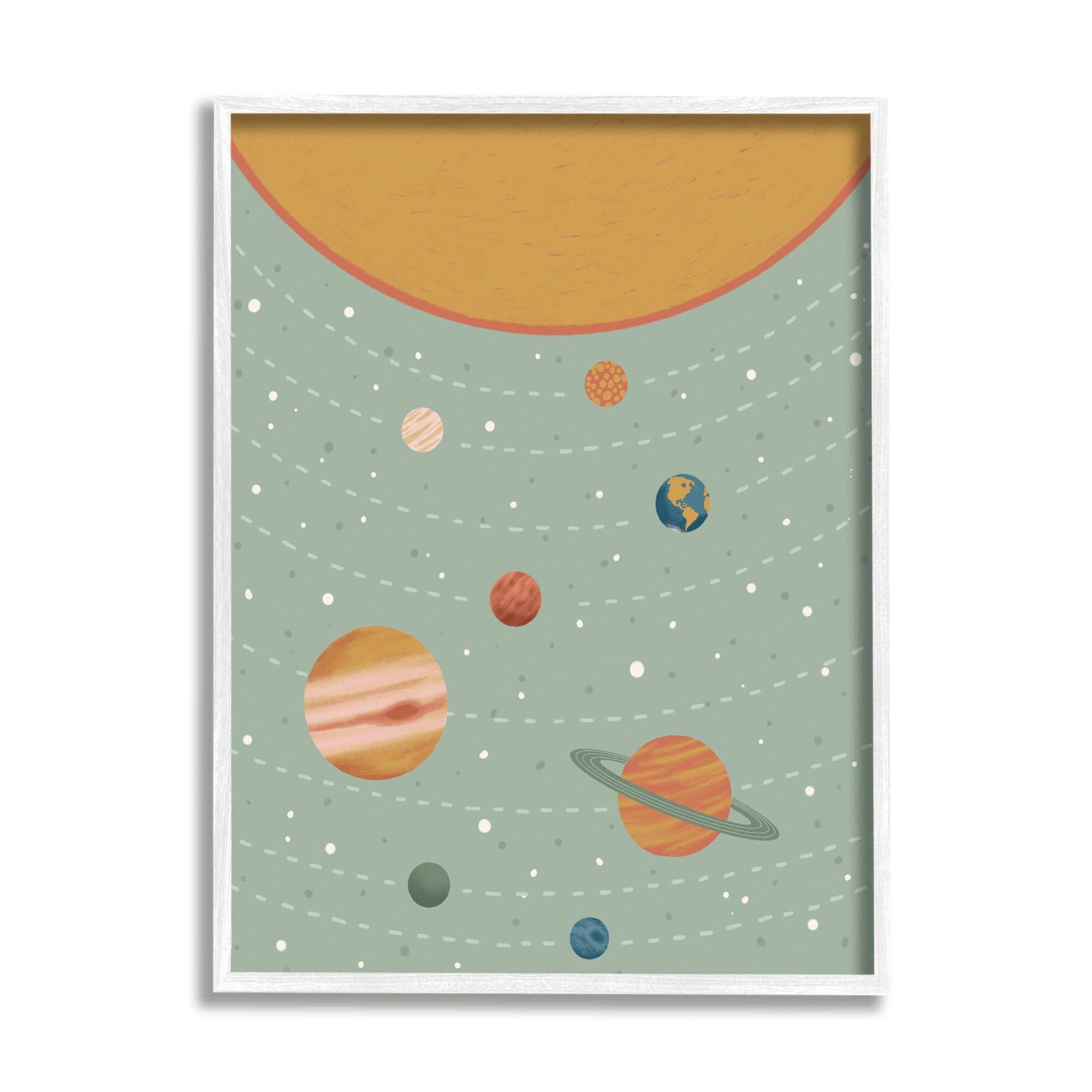 Stupell Industries Solar System Geometric Macrocosm Planetary Guide Terrestrial Education,24 x 30, Design by Nancy McKenzie