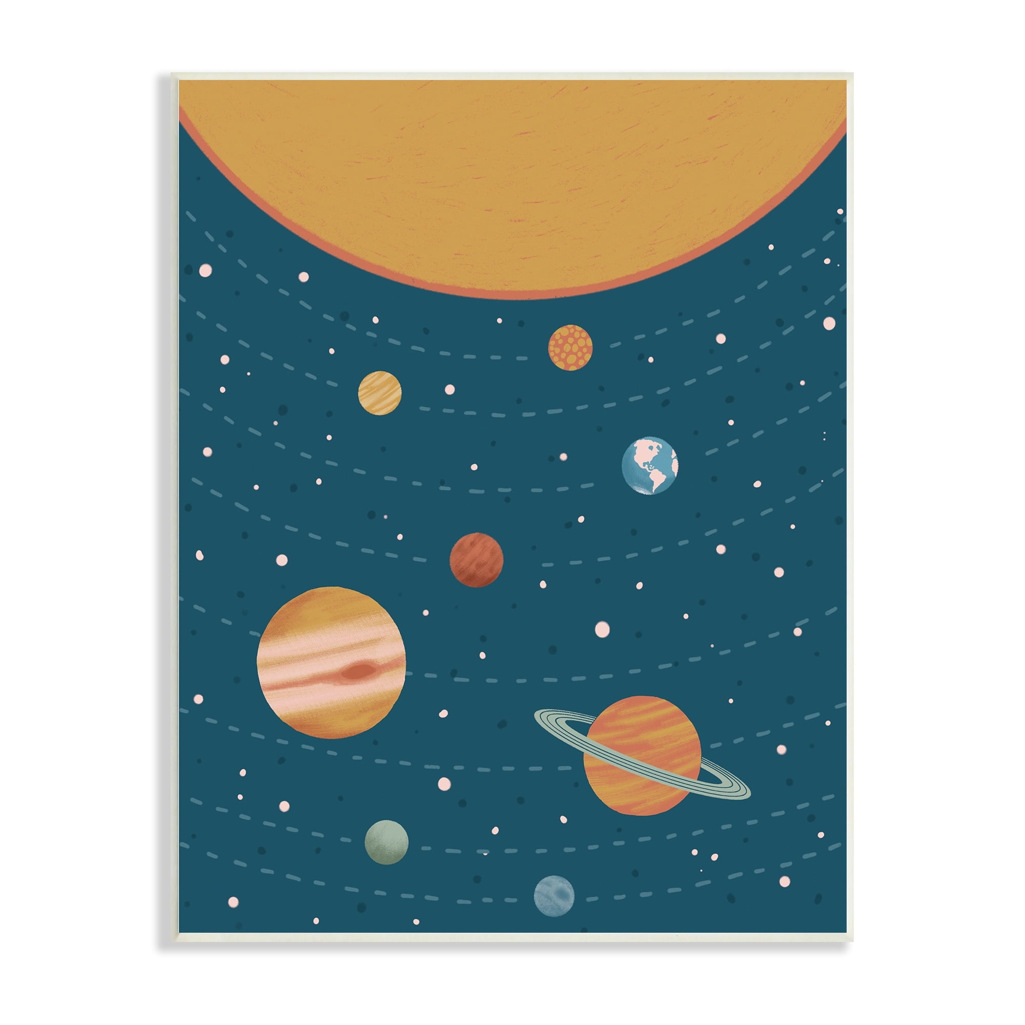 Stupell Industries Solar System Orbital Planetary Location Cosmos Educational Shapes,10 x 15, Design by Nancy McKenzie