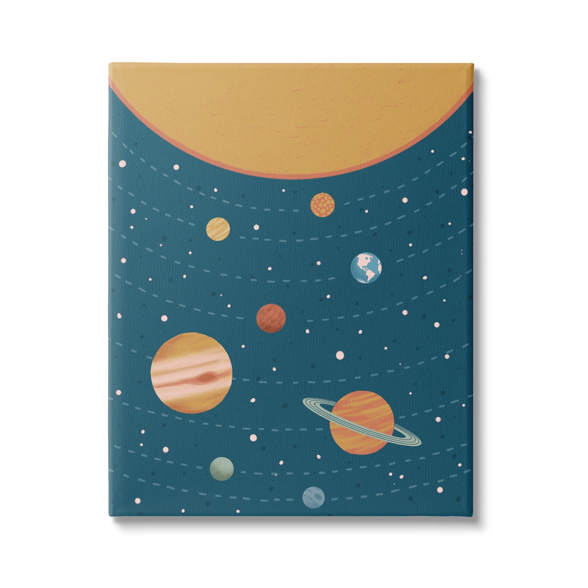 Stupell Industries Solar System Orbital Planetary Location Cosmos Educational Shapes,16 x 20, Design by Nancy McKenzie
