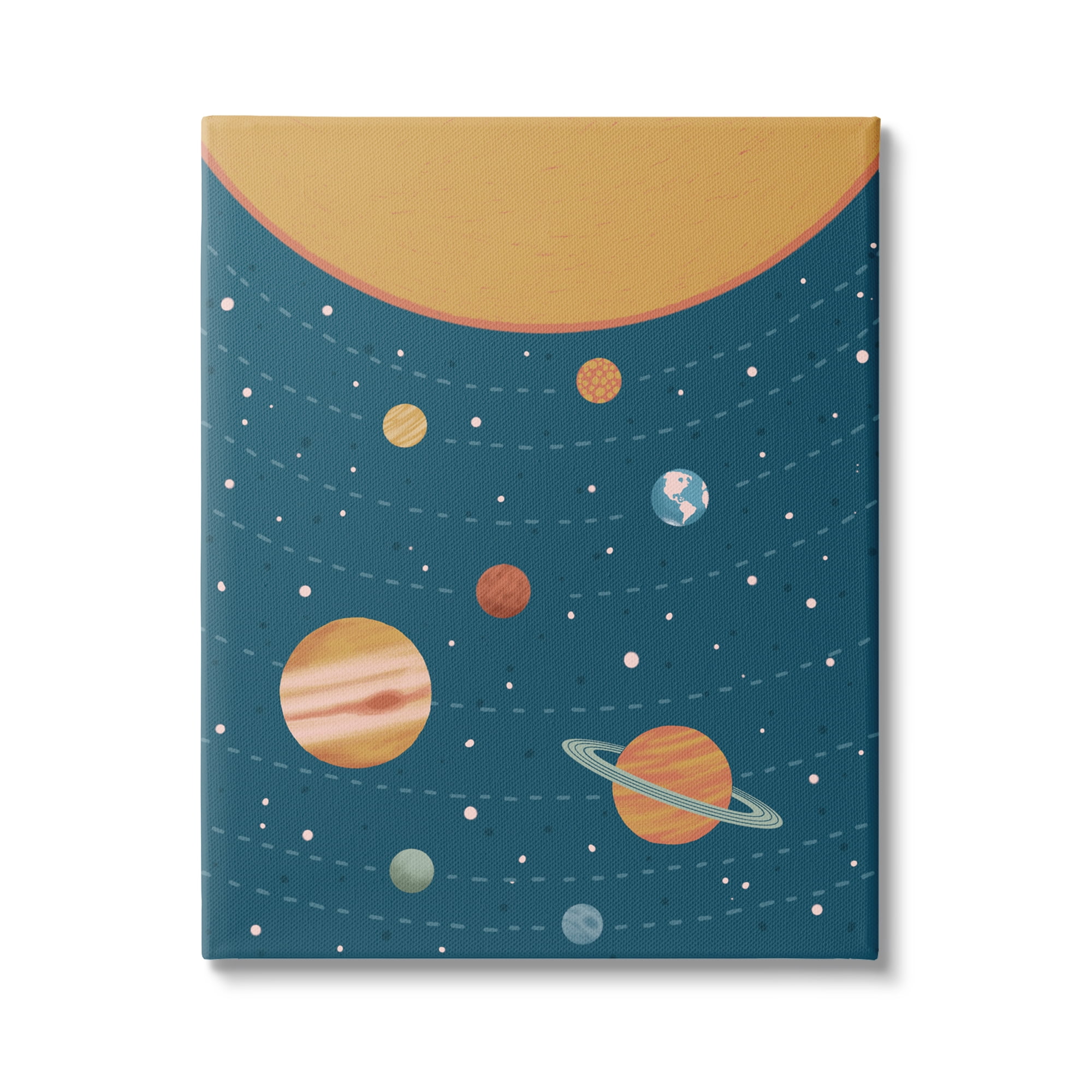 Stupell Industries Solar System Orbital Planetary Location Cosmos Educational Shapes,36 x 48, Design by Nancy McKenzie