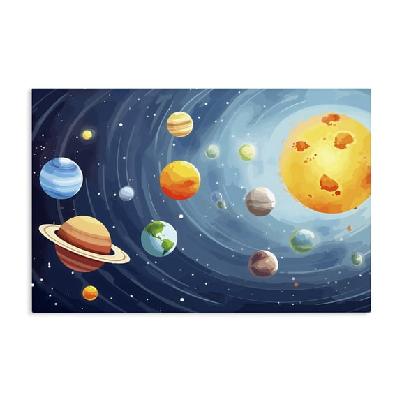 Stupell Industries Solar System Planets Orbit Canvas Wall Art, design by Creative Studio
