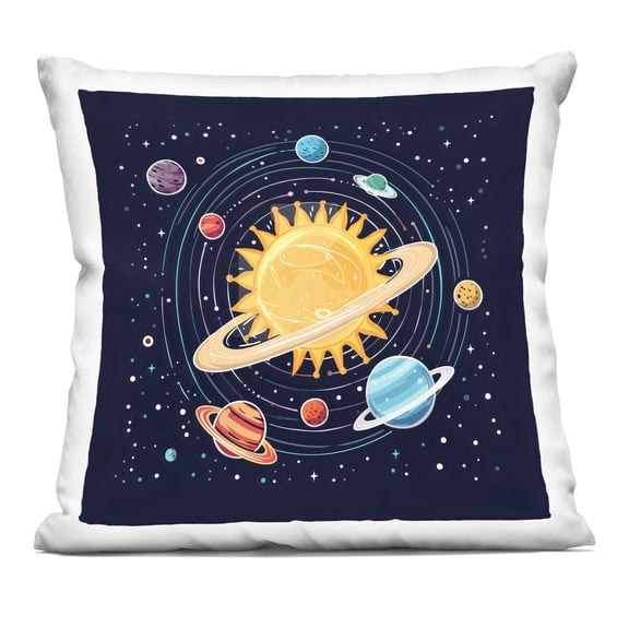 Stupell Industries Solar System Planets Orbit Decorative Printed Throw Pillow design by Creative Studio, 18 x 7 x 18