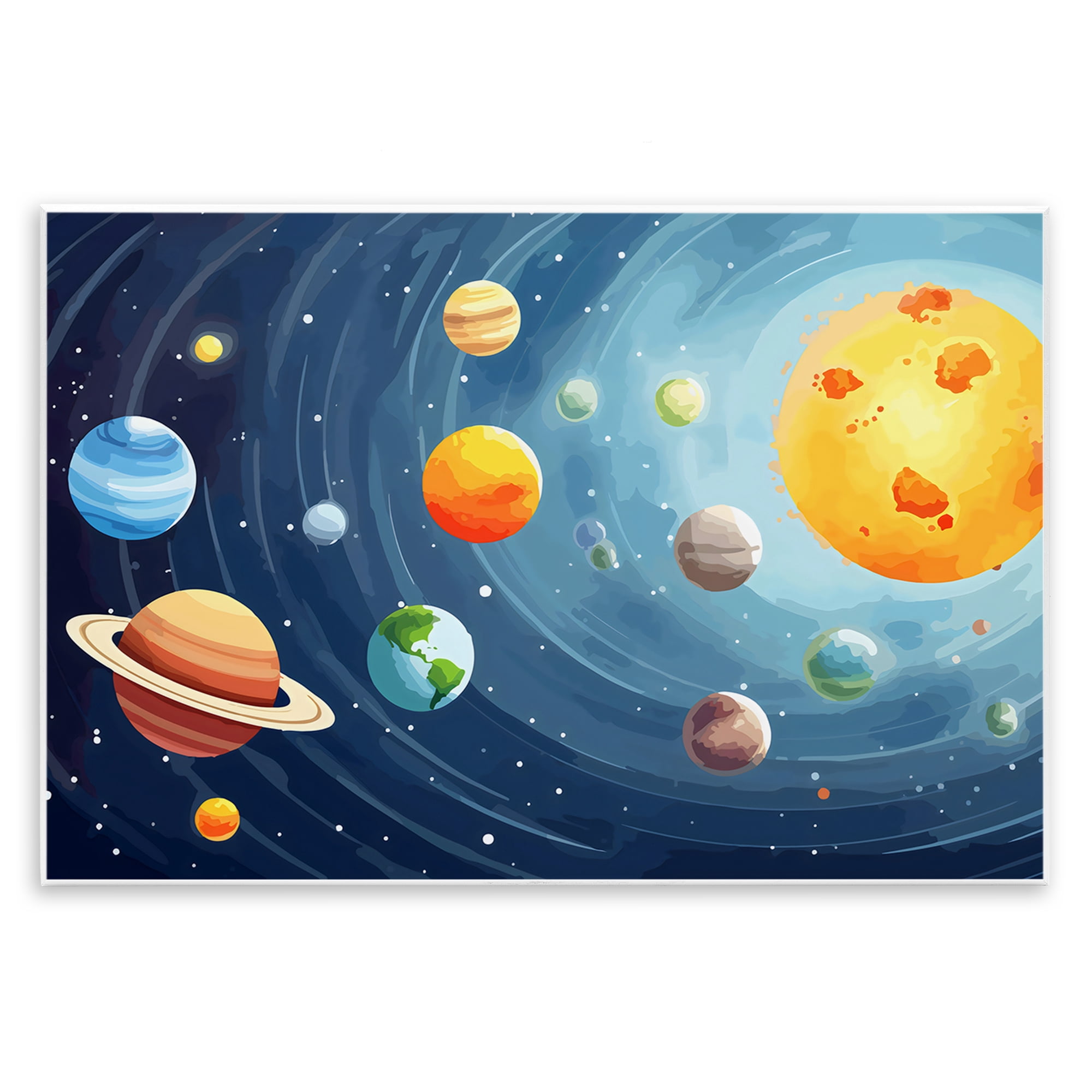 Stupell Industries Solar System Planets Orbit Wall Plaque Art, design by Creative Studio