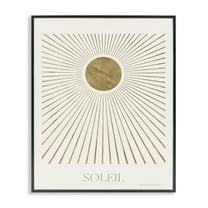 Stupell Industries Soleil Boho Sun Astrology & Stars Painting Black Framed Art Print Wall Art, 11 x 14