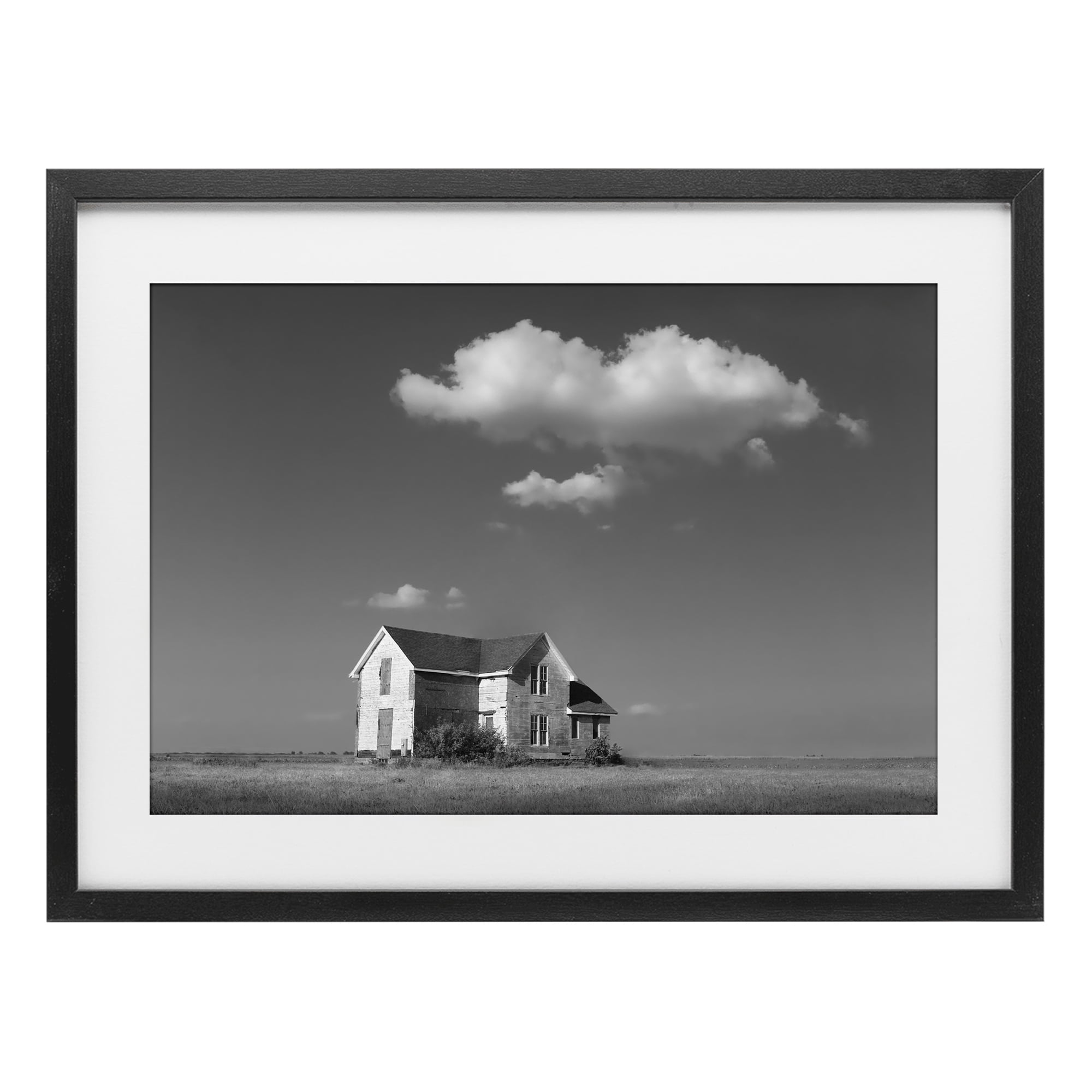 Stupell Industries Solitary Erstwhile Cottage Black Framed Print Under Glass, design by Steve Toole