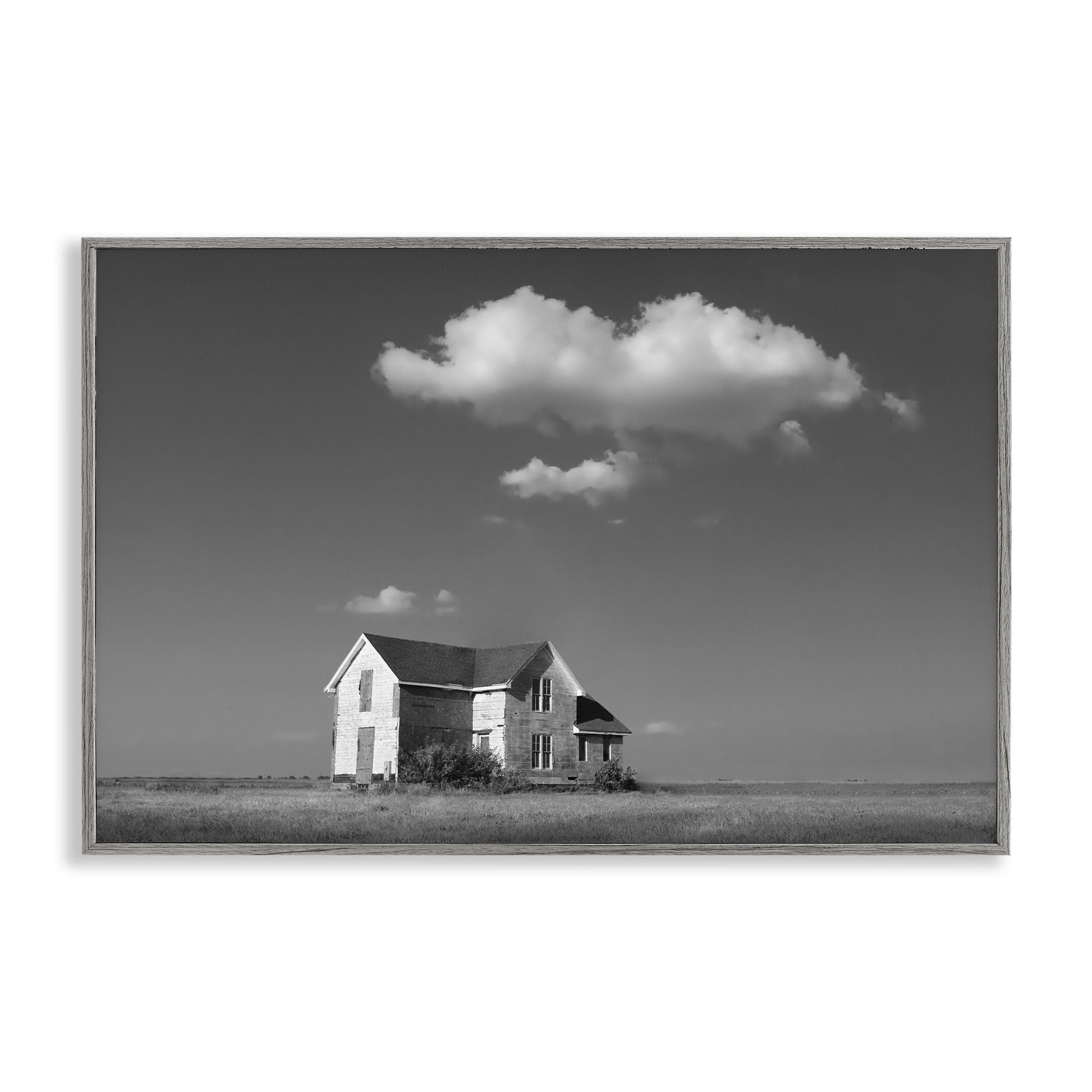 Stupell Industries Solitary Erstwhile Cottage Gray Framed Giclee Art, design by Steve Toole