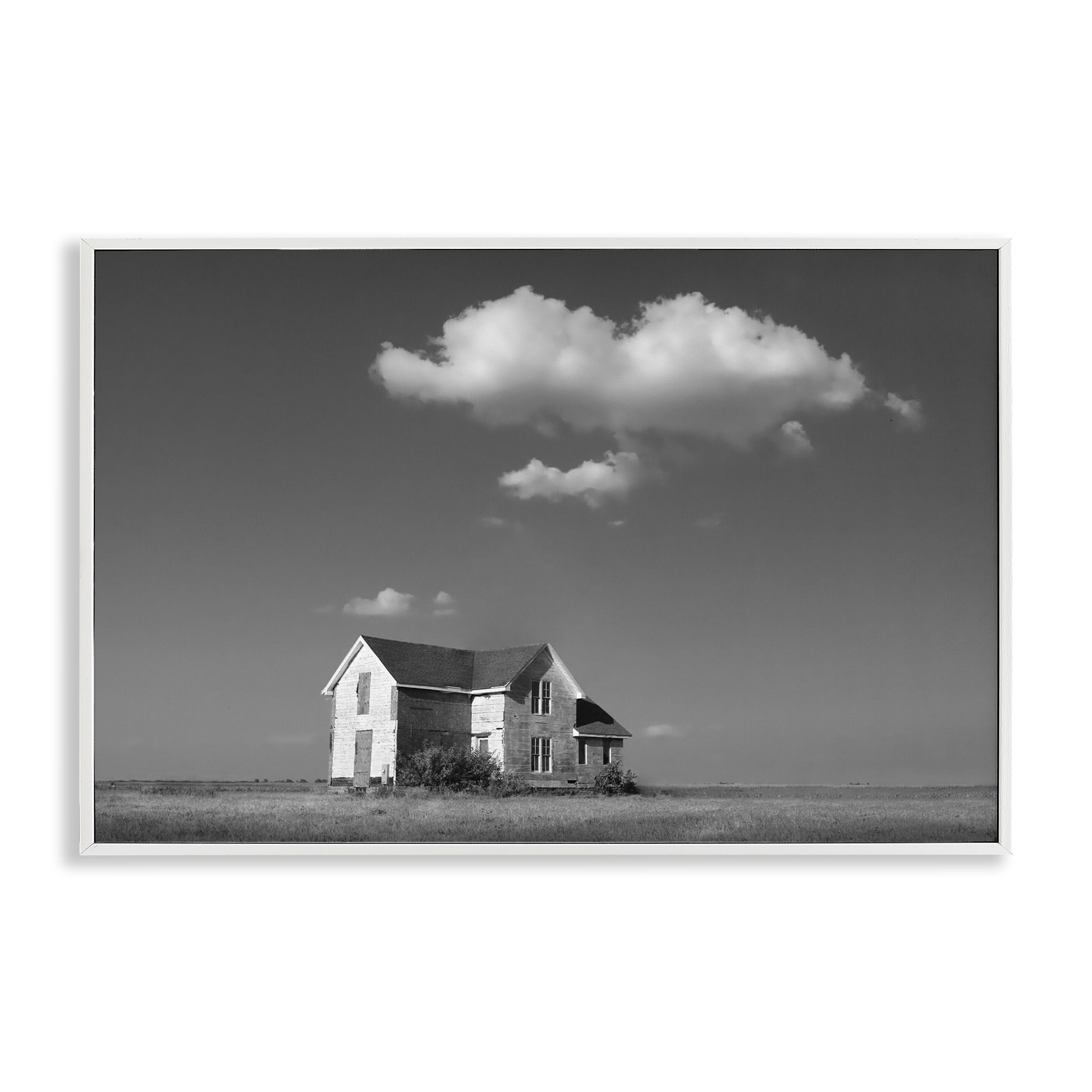 Stupell Industries Solitary Erstwhile Cottage White Framed Giclee Art, design by Steve Toole