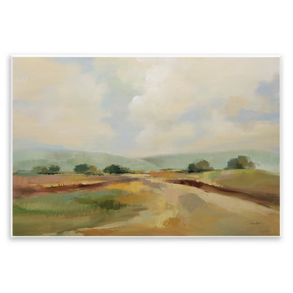 Stupell Industries Solitary Rural Landscape Landscape & Nature Painting Unframed Art Print Wall Art, 15 x 10