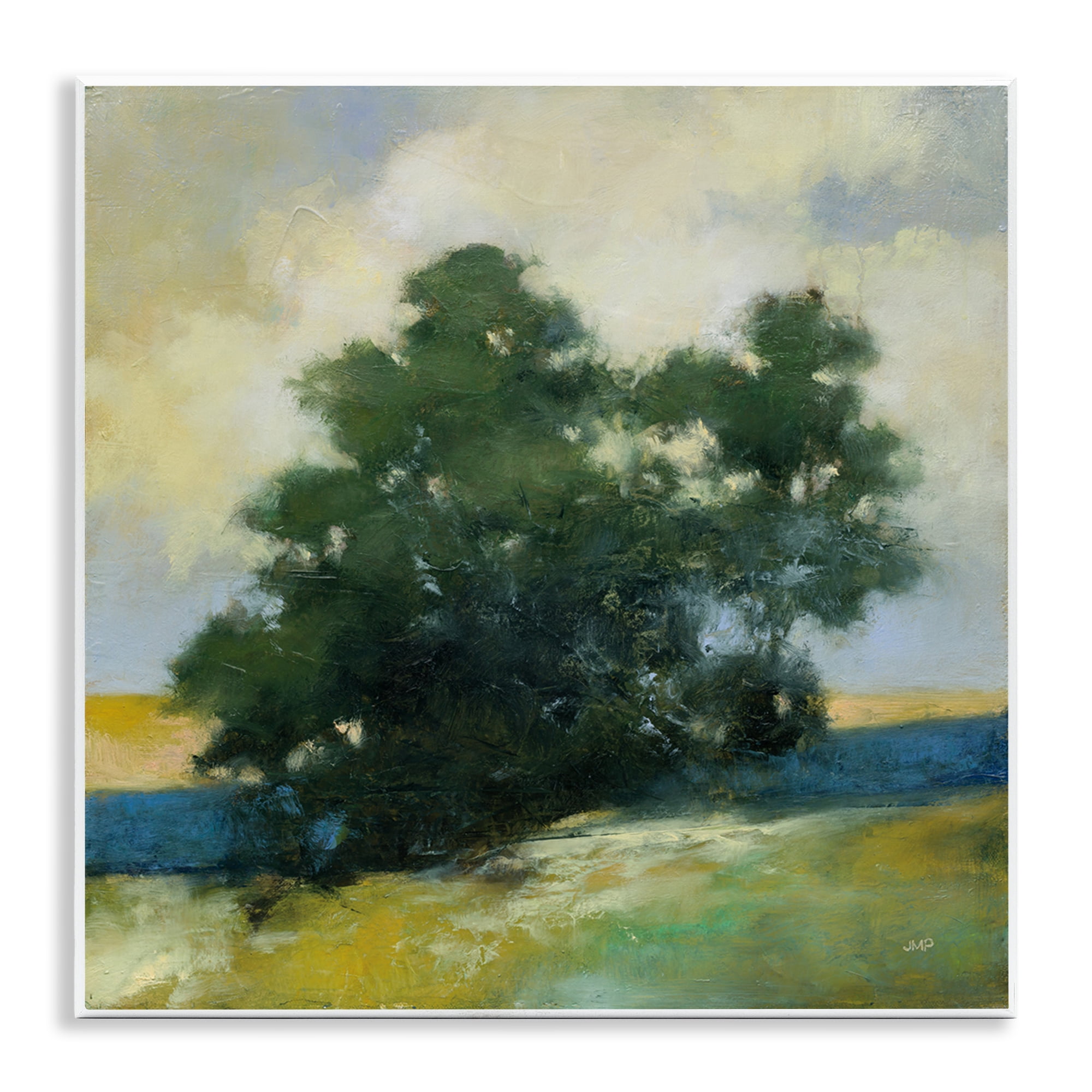 Stupell Industries Solitary Trees Landscape Landscape & Nature Painting Unframed Art Print Wall Art, 12 x 12