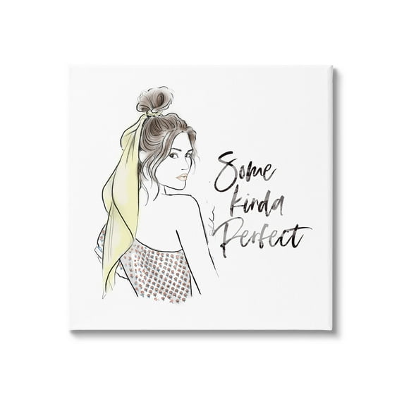 Stupell Industries Some Kinda Perfect Portrait Graphic Art Gallery Wrapped Canvas Print Wall Art, Design by Alison Petrie