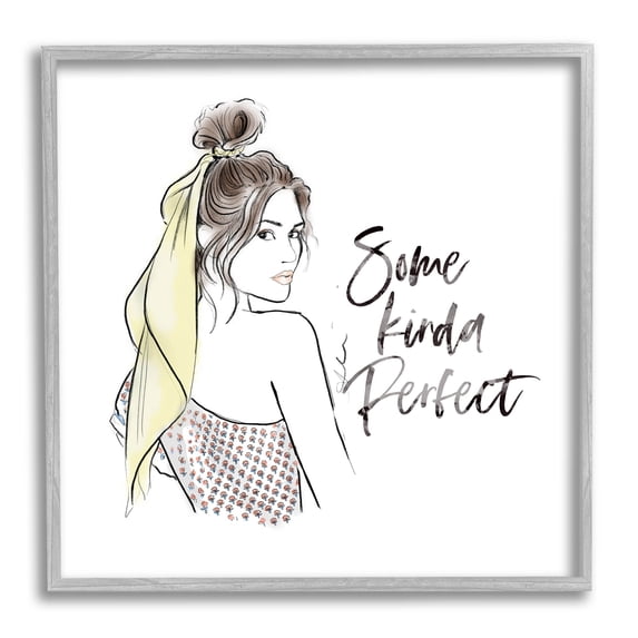 Stupell Industries Some Kinda Perfect Portrait Graphic Art Gray Framed Art Print Wall Art, Design by Alison Petrie