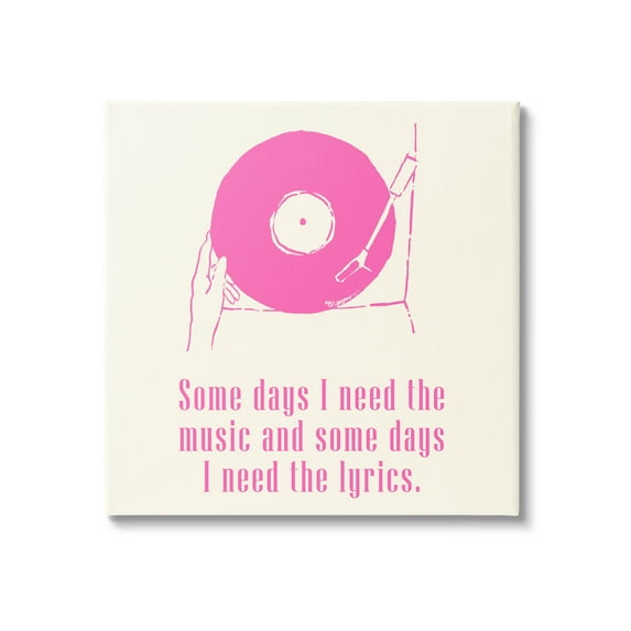 Stupell Industries Somedays Music and Lyrics Phrase Graphic Art Gallery Wrapped Canvas Print Wall Art, Design by Melissa Wang