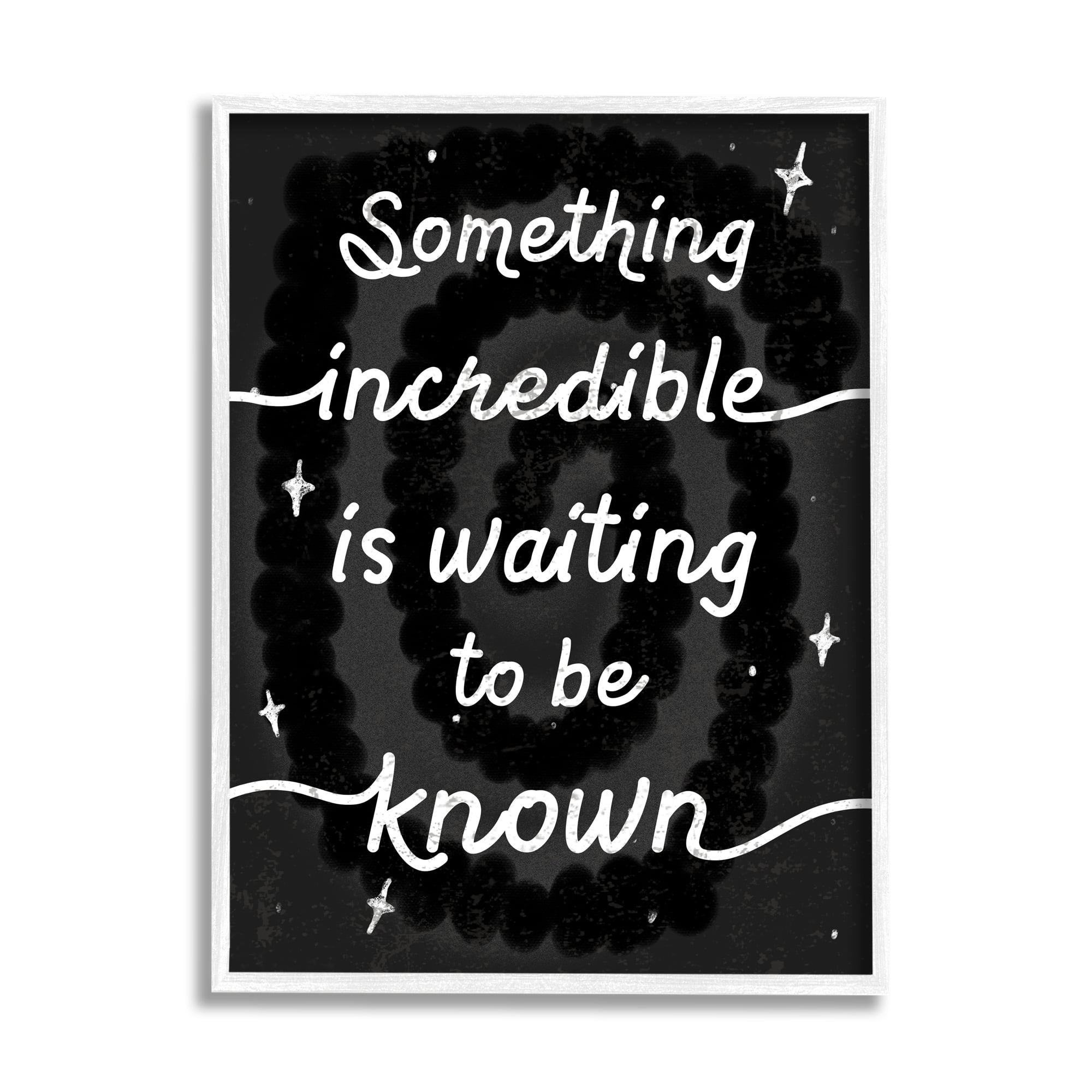 Stupell Industries Something Incredible Is Waiting Phrase Retro Spotted Spiral, 24 x 30, Designed by Daphne Polselli