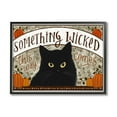 thumbnail image 1 of Stupell Industries Something Wicked Black Cat Holiday Painting Black Framed Art Print Wall Art, 14 x 11, 1 of 9