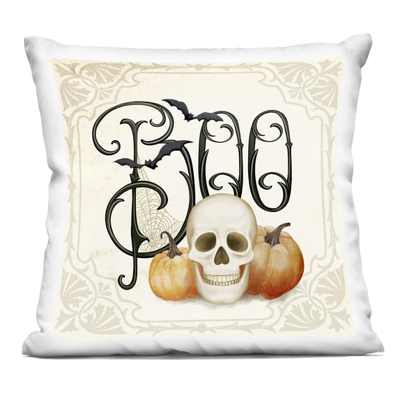 Stupell Industries Something Wicked Boo Decorative Printed Throw Pillow design by Nicole Tamarin, 18 x 7 x 18