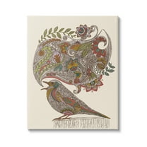 Stupell Industries Song Bird Complex Paisley Patterns Botanical Leaves Graphic Art Gallery Wrapped Canvas Print Wall Art, Design by Valentina Harper
