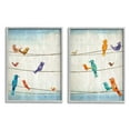 thumbnail image 1 of Stupell Industries Song Birds on the Line Musical Scale Detail Framed Wall Art Design by Kim Allen, 2 Piece, 11" x 14", Gray Framed, 1 of 5