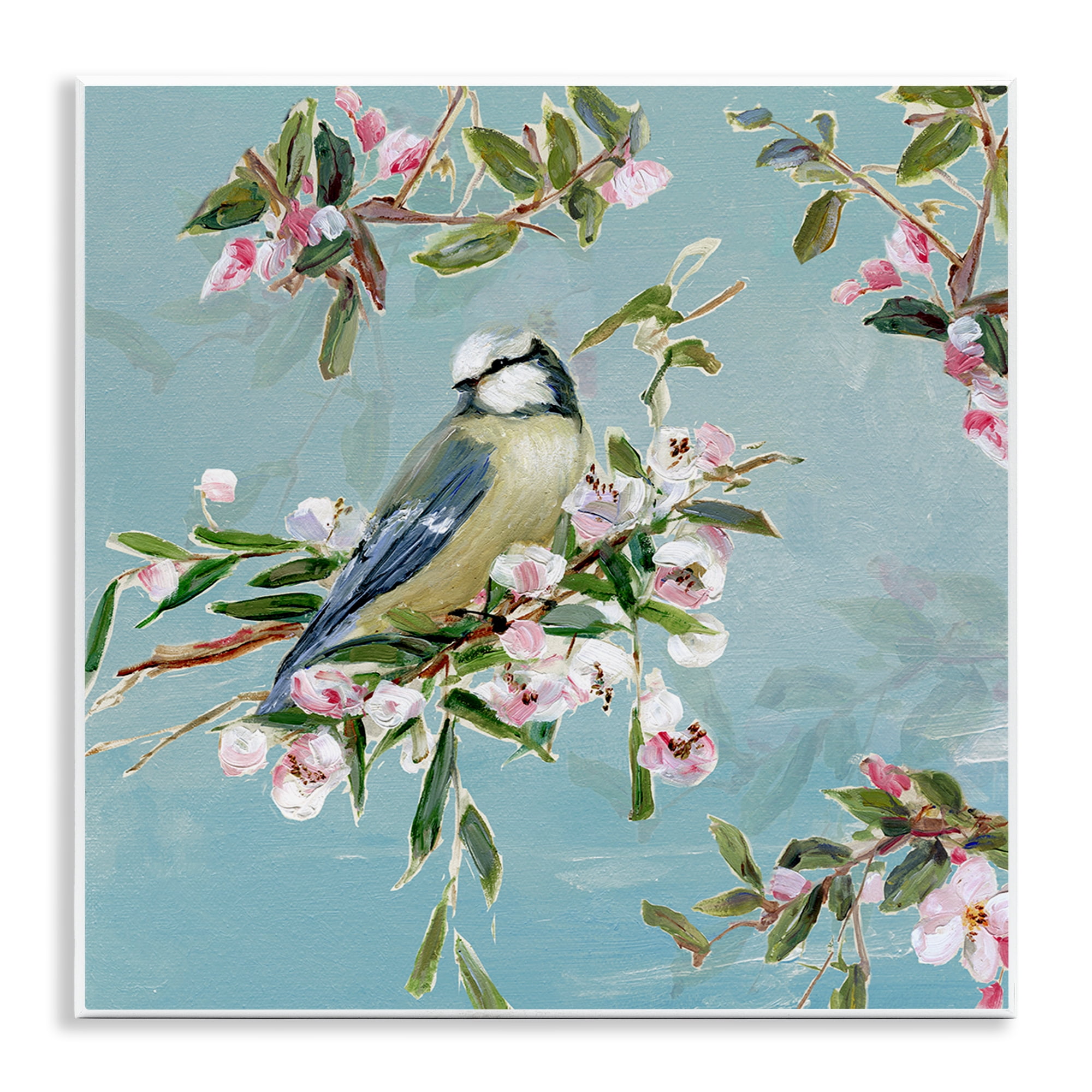 Stupell Industries Songbird Perched on Blooms Wall Plaque Art, design by Sally Swatland