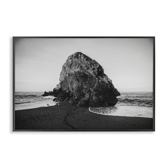 Stupell Industries Sonoma Coast Landmark Landscape & Nature Photography Black Framed Art Print Wall Art, 18 x 12
