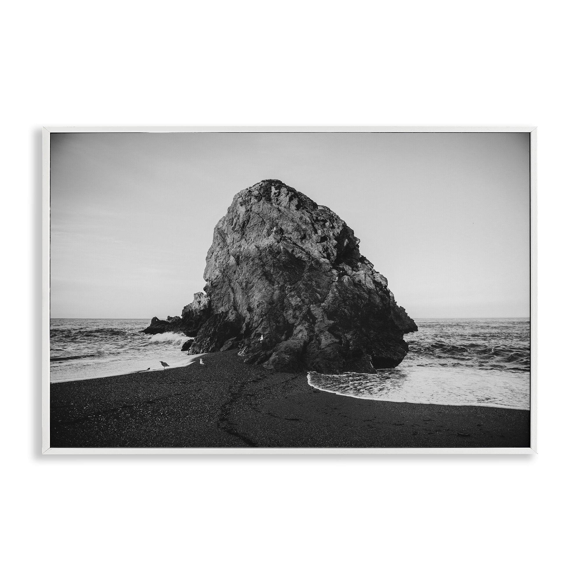 Stupell Industries Sonoma Coast Landmark Landscape & Nature Photography White Framed Art Print Wall Art, 18 x 12