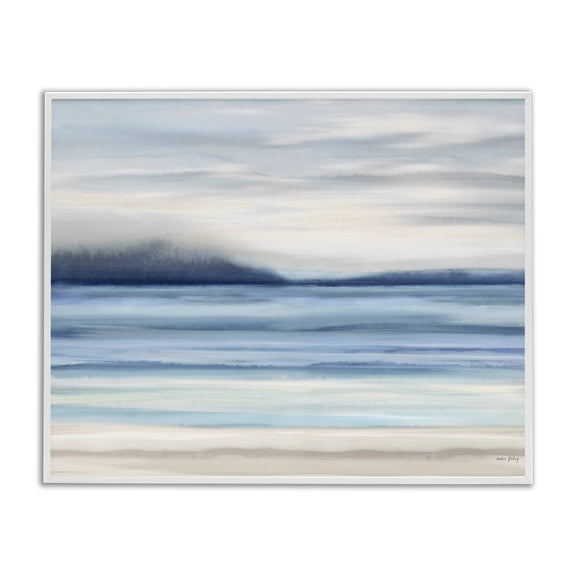 Stupell Industries Soothing Abstract Horizon White Framed Giclee Art design by Amber Sterling, 16 x 20