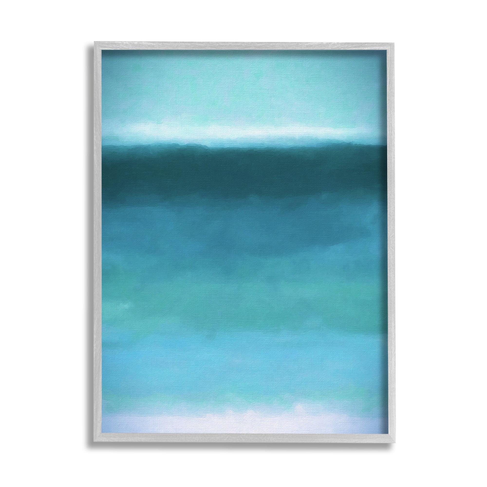 Stupell Industries Soothing Abstract Scenery Distant Ocean Sea View Painting Gray Framed Art Print Wall Art, Design by Graffitee Studios