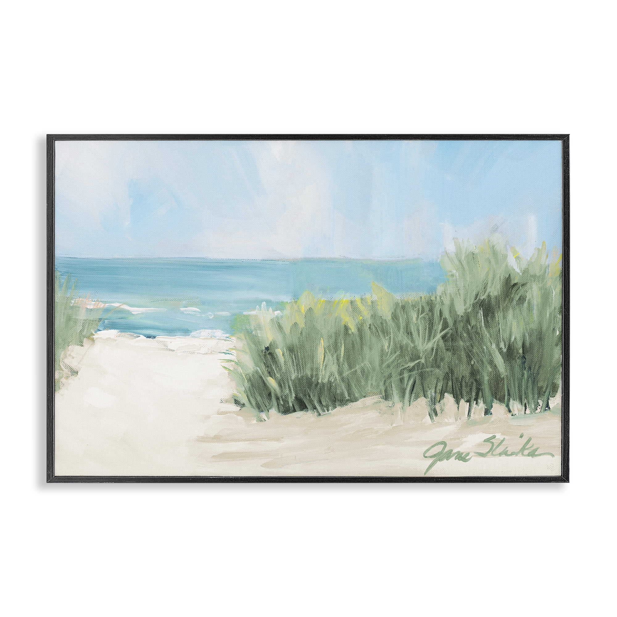 Stupell Industries Soothing Beach Day Black Framed Giclee Art, design by Jane Slivka