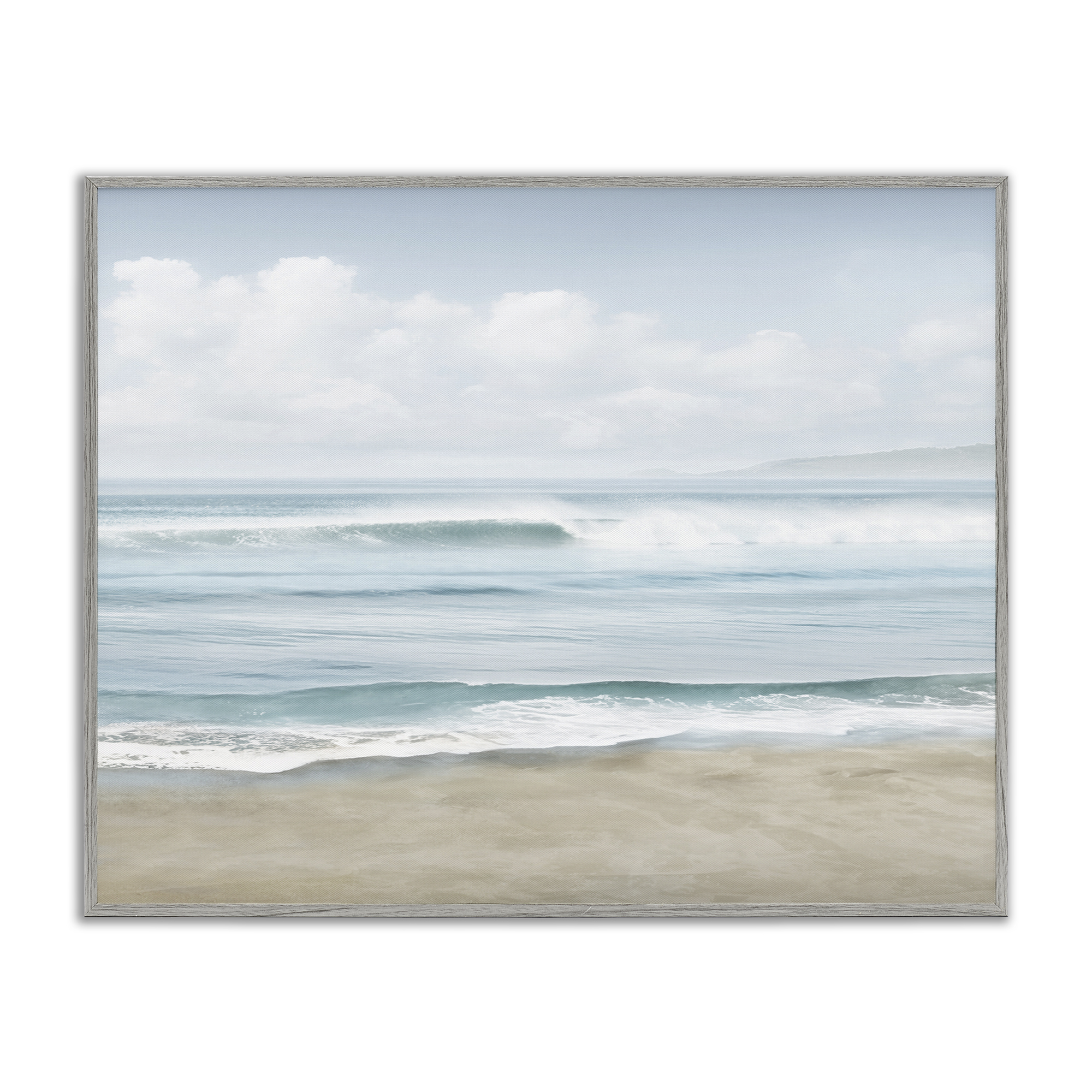 Stupell Industries Soothing Beach Waves Nautical & Beach Painting Gray ...