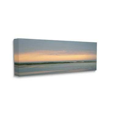 Stupell Industries Soothing Coastal Beach Landscape Sunset Sky,13 x 30,Designed by Brooke T. Ryan