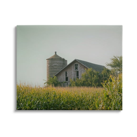 Stupell Industries Soothing Countryside Barn Clear Sky Rural Grass Photograph Gallery Wrapped Canvas Print Wall Art, Design by Daphne Polselli