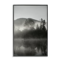 Stupell Industries Soothing Lake Ripples Landscape & Nature Photography Black Framed Art Print Wall Art, 12 x 18