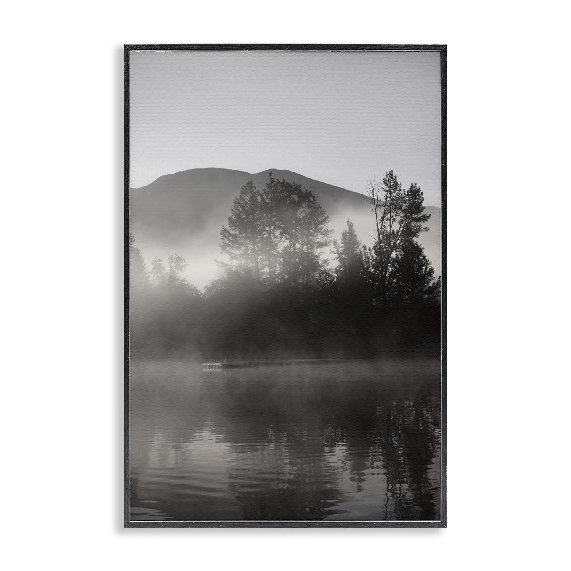 Stupell Industries Soothing Lake Ripples Landscape & Nature Photography Black Framed Art Print Wall Art, 16 x 24