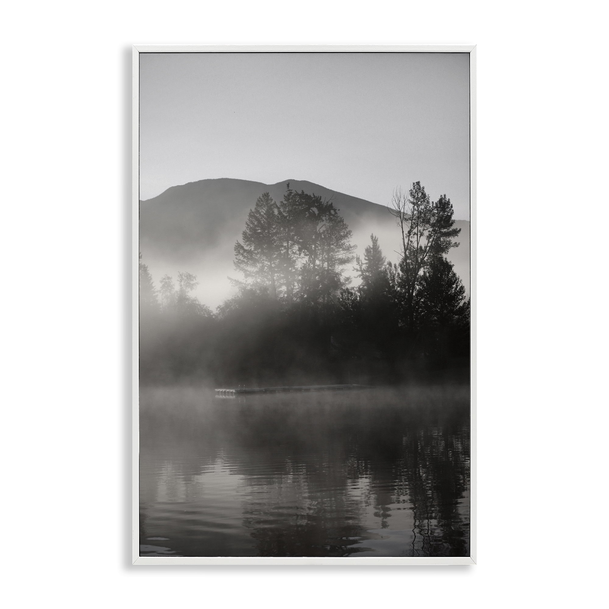 Stupell Industries Soothing Lake Ripples Landscape & Nature Photography White Framed Art Print Wall Art, 16 x 24