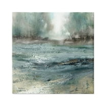 Stupell Industries Soothing Pond Nature Painting Abstract Blurred Trees Painting Gallery Wrapped Canvas Print Wall Art, Design by Carol Robinson