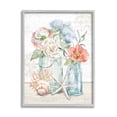 thumbnail image 1 of Stupell Industries Soothing Spring Florals Beach Jars Nautical Still Life Coastal Painting Gray Framed Art Print Wall Art, 11 x 14, Design by Mary Urban, 1 of 7