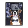 thumbnail image 1 of Stupell Industries Sophisticated Boxer Dog Portrait Top Hat Pet Black Framed, 11 x 14, Design by George Dyachenko, 1 of 5