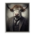 thumbnail image 1 of Stupell Industries Eclectic Sophisticated Bull Portrait Gray Floating Frame Canvas Art, 25 x 31, by Ray Powers, 1 of 8