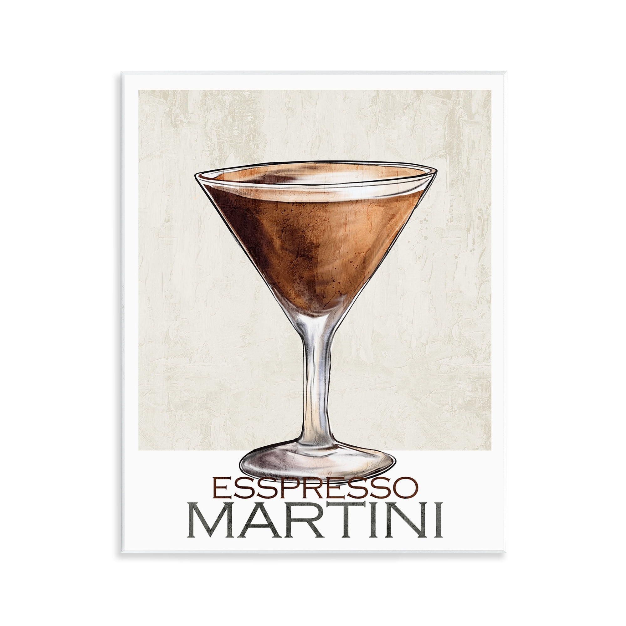Stupell Industries Sophisticated Espresso Martini Wall Plaque Art, design by Kim Allen