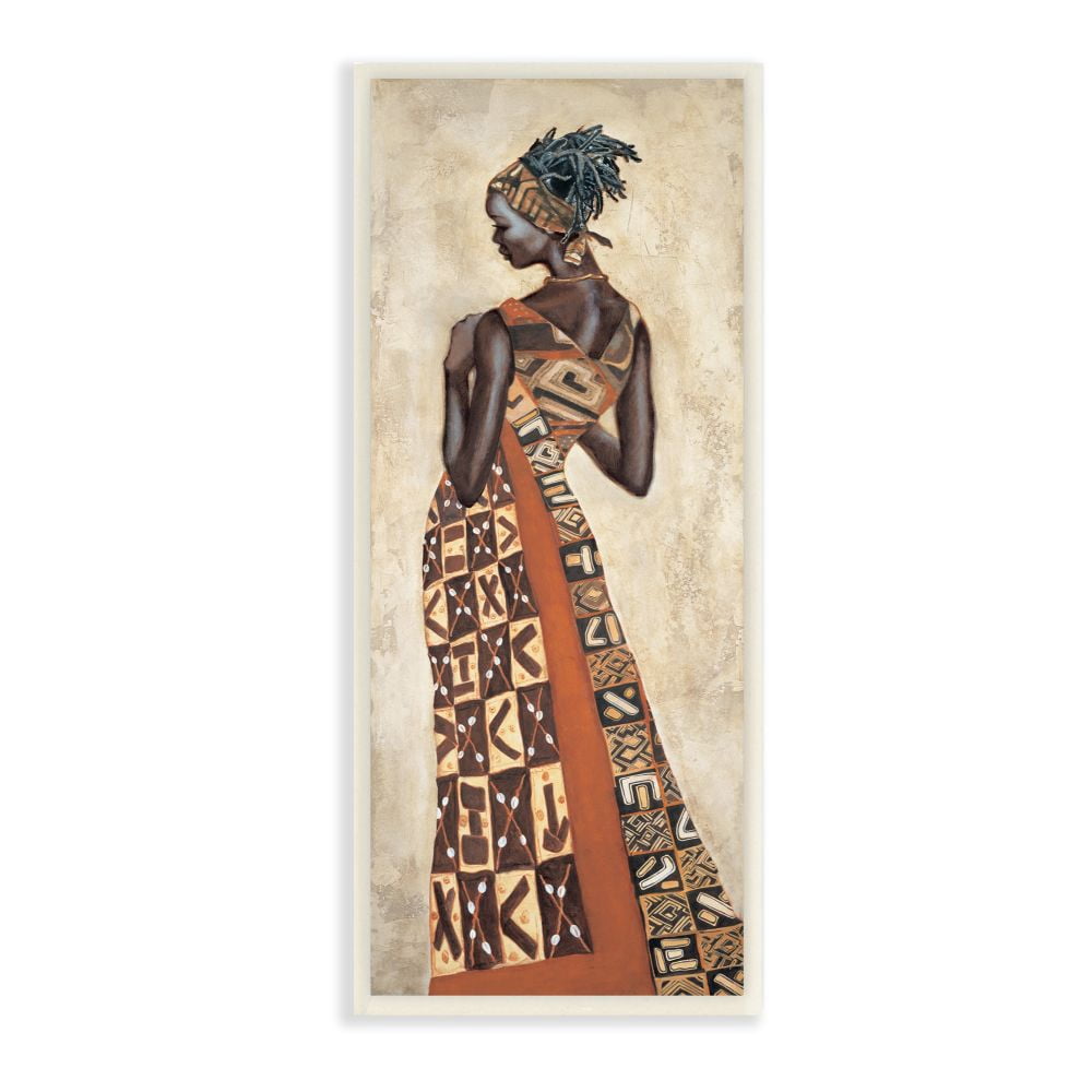 Stupell Industries Sophisticated Female Figure with Patterned Dress Designed by Jacques Leconte
