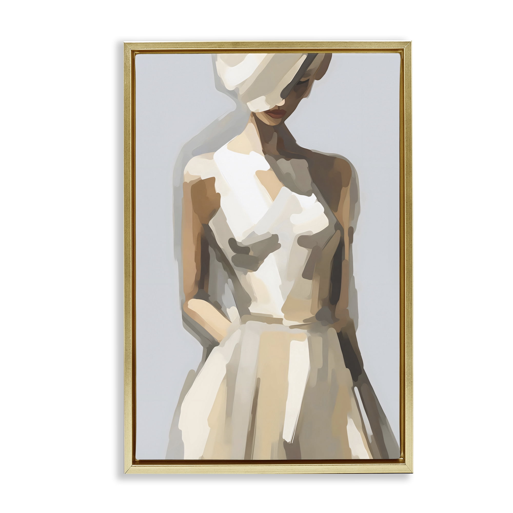 Stupell Industries Sophistication of the Muse Gold Framed Floater Canvas Wall Art, design by Creative Studio